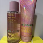 Pink: Sun Splashed - Warm & Cozy: Cotton Candy, Passion Fruit Dew, Warm Sand + essential oils  (Lotion+Mist)