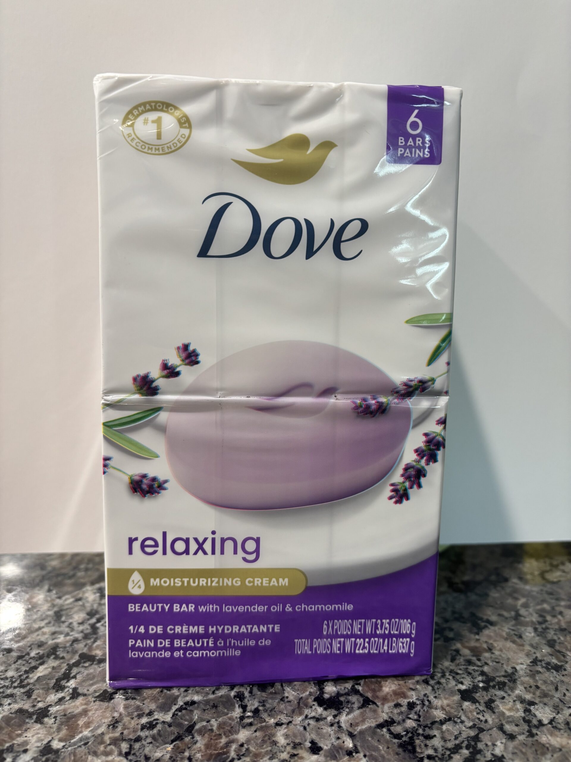 IMG_9953 Dove Bar Soap -Relaxing Moisturizing Cream - 6ct - Image 1