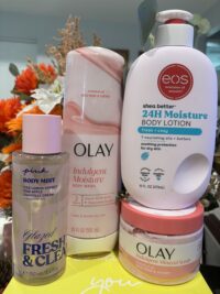 Victoria Secret - Pink Collection: Glazed Warm & Cozy, EOS Fresh & Cozy & Olay Wash & Scrub Bundle