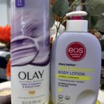 Olay Indulgent Moisture Body Wash [Notes of Elderberry & Almond Cream] & EOS Vanilla Cashmere Lotion