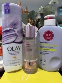 Olay Indulgent Moisture Body Wash, VS Love Shimmer Dream Girl & EOS Vanilla Cashmere Lotion